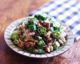 レンジで★オクラと豚肉の粉チーズ和え作り方6写真