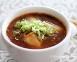 春雨入り葱のピリ辛ごま味噌スープ作り方4写真