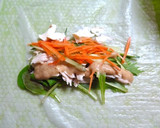 鶏ささみとクリームチーズの生春巻き作り方4写真