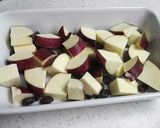 レンジで薩摩芋とリンゴとレーズンの重ね煮作り方3写真