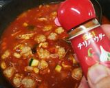 豚コマ団子でチリコンカン作り方8写真