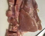 \鶏肉としめじのにんにくバター焼き/作り方1写真