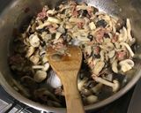 たっぷりきのこのクリームチーズパスタ作り方3写真