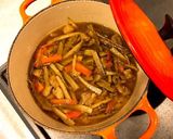 おこげ♡ルクルーゼ鶏こぼうの炊き込みご飯作り方4写真