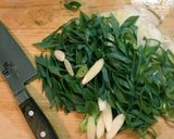 ネギどっさり。生姜多めの肉うどん作り方1写真