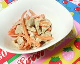 ✿にんじんと❀蒸し鶏の✿マヨソース和え作り方6写真