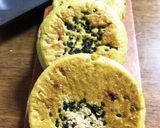 抹茶　くるみ　平焼きパン作り方11写真