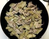 豚肉とゴボウの甘辛味噌ポン酢炒め作り方3写真