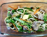レンジで簡単！バター醤油焼うどん作り方4写真