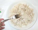 鶏胸肉のわさび醬油あえ♪簡単蒸し鶏レンジ作り方7写真