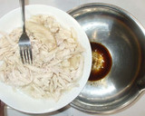 鶏胸肉のわさび醬油あえ♪簡単蒸し鶏レンジ作り方9写真