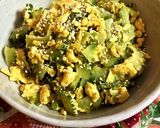 朝採りゴーヤーと木綿豆腐のシンプル油炒め作り方8写真