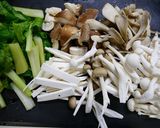 簡単!きのこの餡かけそば。ピリ辛ごまだれ作り方5写真