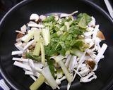 簡単!きのこの餡かけそば。ピリ辛ごまだれ作り方6写真
