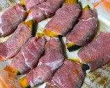 簡単♡かぼちゃの肉巻き♡オイマヨ焼き♡作り方2写真