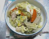 鶏もも肉茄子卵とじ作り方6写真