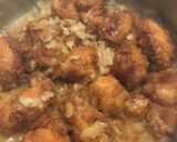 唐揚げの玉ねぎこぶおろしの煮物作り方7写真