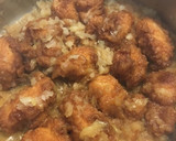 唐揚げの玉ねぎこぶおろしの煮物作り方7写真
