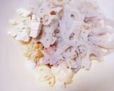 簡単付け合せ☆スライス蓮根のサラダ作り方2写真