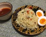 辛ラーメンのコシを楽しむ旨辛つけ麺♪作り方7写真