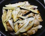 簡単！茄子きのこの肉炒め。ゆず胡椒風味作り方4写真