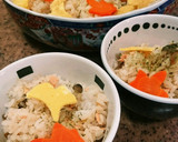 秋鮭ときのこの炊き込みご飯作り方8写真