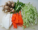 しゃきしゃき野菜のとろみめん作り方1写真