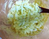 たっぷり卵サラダとハムの厚盛りサンド作り方1写真