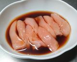 ポン酢ささみの梅しそ春巻き作り方1写真
