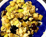 枝豆 ナス 豆腐の甘辛炒め作り方4写真