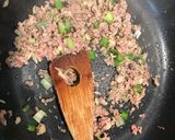 豚ひき肉と長ネギの卵なしチャーハン☆作り方2写真