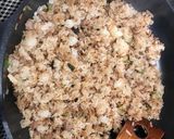 豚ひき肉と長ネギの卵なしチャーハン☆作り方4写真