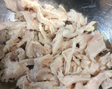 長ネギと水菜と鶏ハムのサラダ作り方1写真
