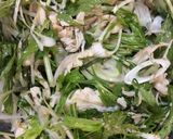 長ネギと水菜と鶏ハムのサラダ作り方4写真
