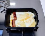 彼のお気に入り。おにぎり玉子焼き作り方2写真