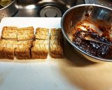 簡単ピリ辛おつまみ、厚揚げ焼き麻婆豆腐作り方1写真