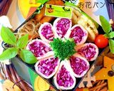 ハロウィン お花パン弁当作り方7写真