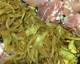 GABANカレー粉で鶏モモ肉のサブジ作り方6写真