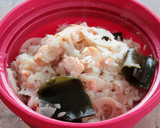 レンジで！鮭とれんこんの炊き込みごはん作り方4写真