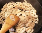 皮ごと!レンコンと鶏肉のきんぴら風炒め作り方4写真
