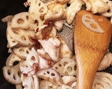 皮ごと！レンコンと鶏肉のきんぴら風炒め作り方5写真