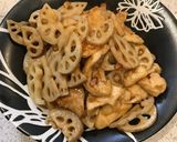 皮ごと!レンコンと鶏肉のきんぴら風炒め作り方7写真