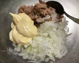ツナマヨオニオントースト☆好みで＋チーズ作り方3写真