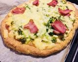 糖質制限◆簡単!サクふわおからピザ作り方3写真