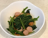 ほうれん草とソーセージのスープごはん！作り方2写真