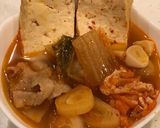 レンジで簡単、ちょい辛キムチスープごはん作り方5写真