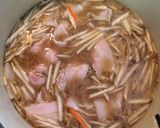 豚ばら肉の鍋（もつ鍋風）作り方2写真