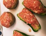 ☆ピーマンと椎茸の ひき肉詰め☆作り方4写真