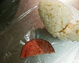 あらびきジューシーハムのおにぎり作り方2写真