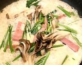 ☆きのことベーコンとほうれん草のパスタ☆作り方2写真